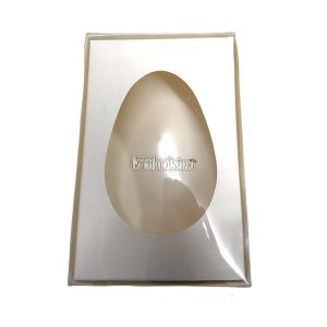 Caja para Medio Huevo Blanca N12 con Visor