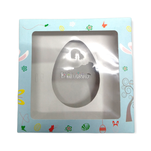 Caja para Medio Huevo Estampada Conejo N15 con Visor