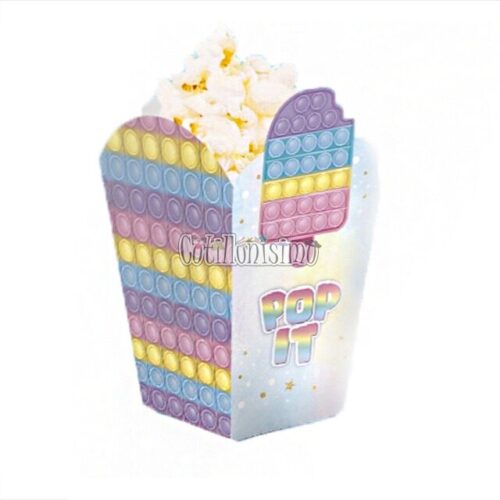 Cajita Pochoclera Pop It x10 Unidades