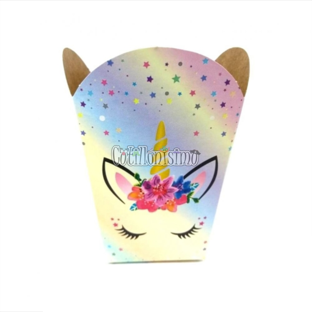 Cajita Pochoclera Unicornio Dreams x10 Unidades
