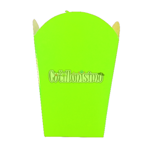 Cajita Pochoclera Verde Manzana x10 Unidades