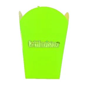 Cajita Pochoclera Verde Manzana x10 Unidades