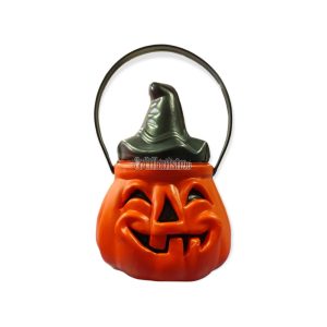 Calabaza Naranja Golosinera Halloween Plastico