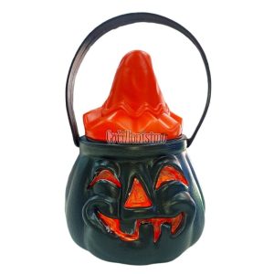 Calabaza Negra Golosinera Halloween Plastico