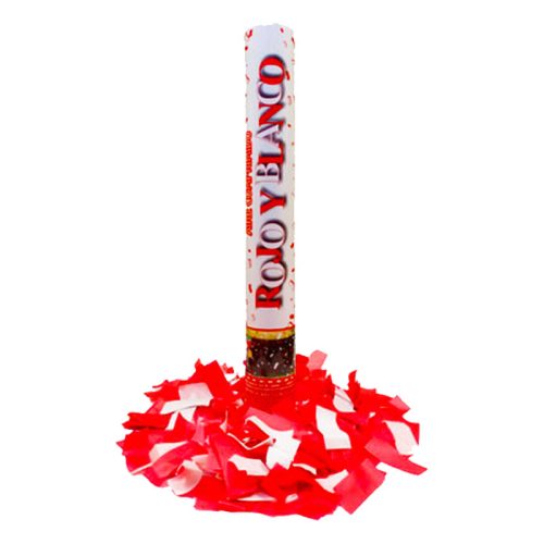 Cañón LANZAPAPEL (ROJO Y BLANCO) - Party Store