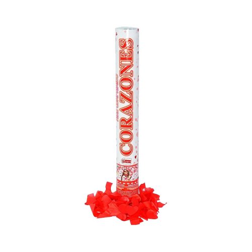 Cañón LANZAPAPEL CORAZONES ROJOS - Party Store