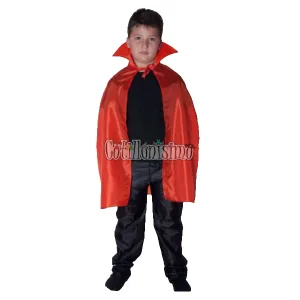 Capa Disfraz Diablo Roja con Cuello para Niño