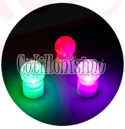 Mini Centro ESFERA Símil Cristal MULTICOLOR (LED) 4 CM