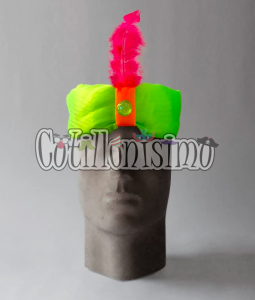 Turbante FLUO con Pluma Chica