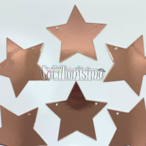 Guirnalda ESTRELLAS METALIZADAS - Color ROSA GOLD X3 Metros - Imagen 3