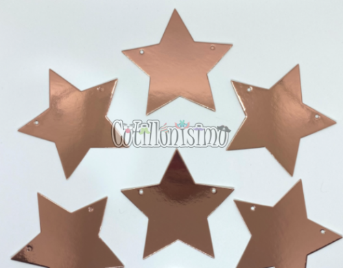 Guirnalda ESTRELLAS METALIZADAS - Color ROSA GOLD X3 Metros - Imagen 3