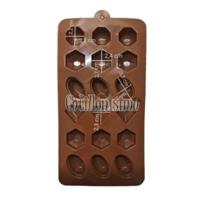 Molde de Silicona Para Bombones Forma Gemas de DIAMANTE - Imagen 2
