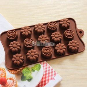 Molde de Silicona Para Bombones Forma FLORES