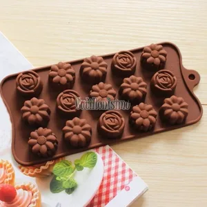 Molde de Silicona Para Bombones Forma FLORES