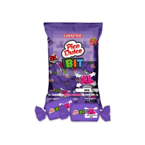 Caramelo Masticable PICO DULCE BIT UVA x408g 51u