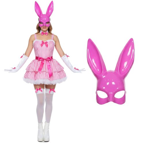 Careta Rigida Conejita Play Boy Rosa