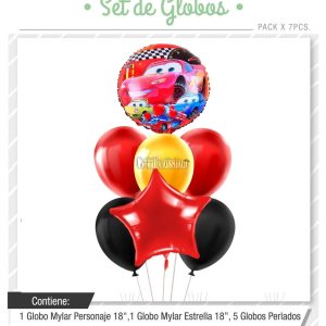 Set Globos CARS 7 Pcs