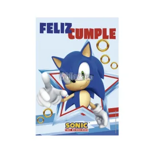 Cartel Feliz Cumple SONIC - Oficial
