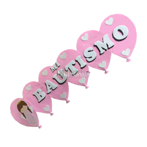 Cartel MI BAUTISMO Rosa Goma Eva