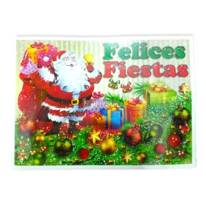 Cartel Felices Fiestas Navideño 35 x 50 Cm