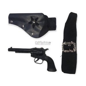 Cartuchera Cowboy Con Revolver Simple