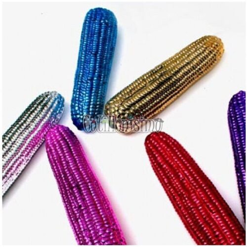 Maraca Choclo Plastico Metalizada por Unidad