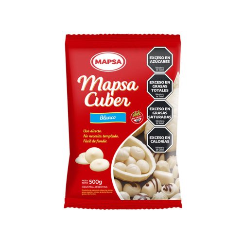 Chocolate Blanco MAPSACUBER BOTON Baño de Reposteria X500 Grs