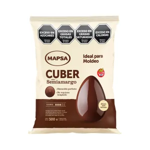 Chocolate Semi Amargo MAPSACUBER BOTON Baño de Reposteria X500 Grs