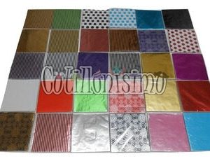 Papel Chumbo Estampado 8x8 Cm X50 Unidades