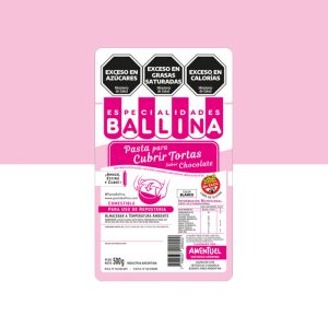 Cobertura Para Torta BALLINA Color Blanca Sabor Chocolate 500GR