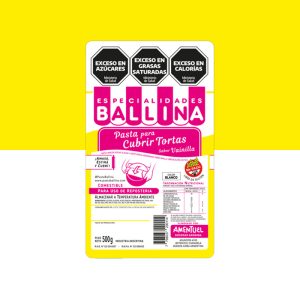 Cobertura Para Torta BALLINA Color Blanca Sabor Vainilla 500gr