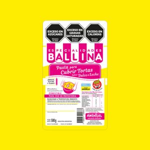 Cobertura para Torta BALLINA Color Amarillo FORMULA H 500g
