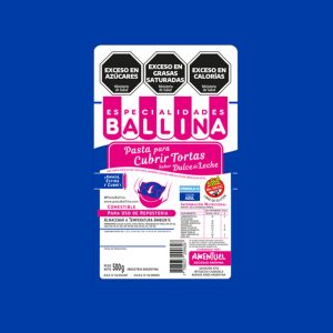 Cobertura para Torta BALLINA Color Azul FORMULA H 500g