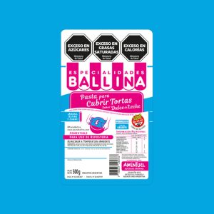 Cobertura para Torta BALLINA Color Celeste FORMULA H 500g