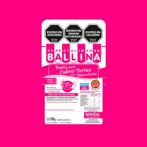 Cobertura para Torta BALLINA Color Fucsia FORMULA H 500g