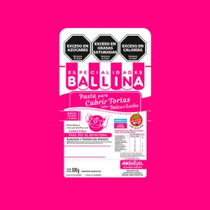 Cobertura para Torta BALLINA Color Fucsia FORMULA H 500g