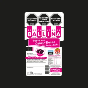 Cobertura para Torta BALLINA Color Negro FORMULA H 500g