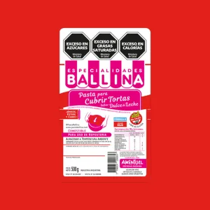 Cobertura para Torta BALLINA Color Rojo FORMULA H 500g