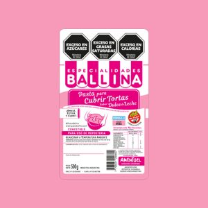 Cobertura para Torta BALLINA Color Rosa FORMULA H 500g