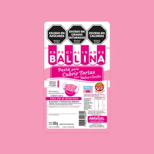 Cobertura para Torta BALLINA Color Rosa FORMULA H 500g
