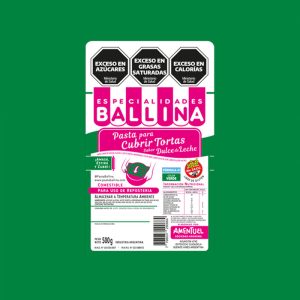 Cobertura para Torta BALLINA Color Verde FORMULA H 500g