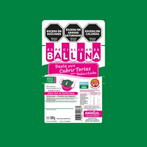 Cobertura para Torta BALLINA Color Verde FORMULA H 500g
