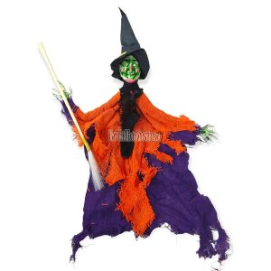 Movil Colgante Halloween Bruja con Escoba 35 x 42cm