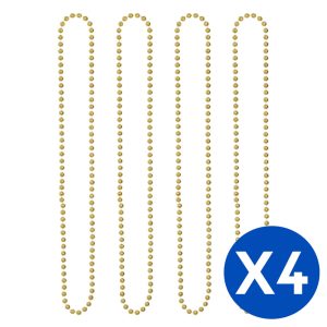 Collar Cuentas Color Dorado X 4 Unidades