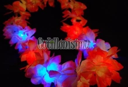 Collar Hawaiano Luminoso Multicolor (LED) - Imagen 2