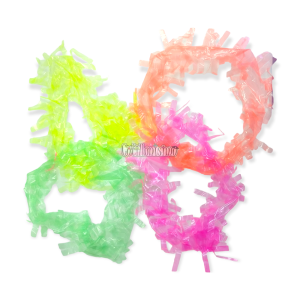 Collar Hawaiano Plastico Flecos x10 Unidades (FLUO)