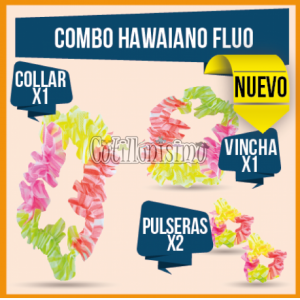Combo Set Hawaiano Fluo (FRISELINA) 4 PCS