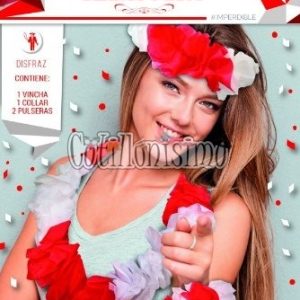 Combo Hawaiano BLANCO y ROJO (FRISELINA) 4 PCS