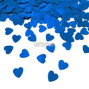 Confetti Corazón METALIZADO para Globos - Color AZUL x20 Gramos