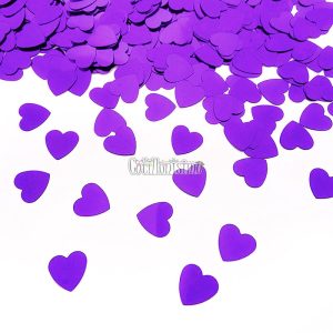 Confetti Corazón METALIZADO para Globos - Color VIOLETA x20 Gramos